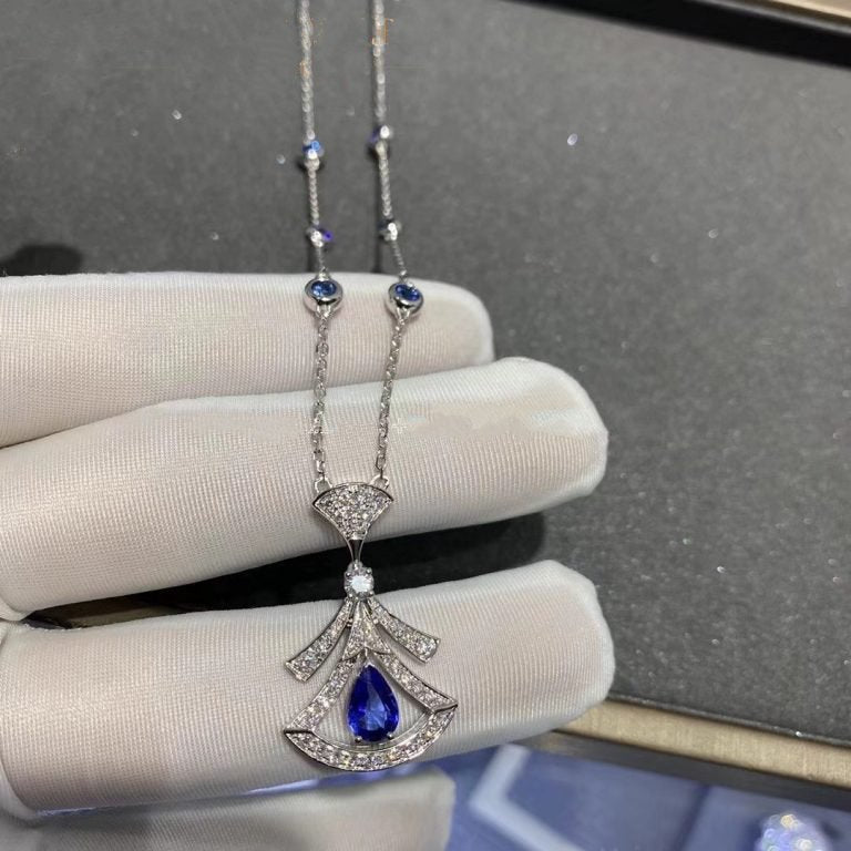 Pomuse DREAM NECKLACE AGATE DIAMOND SILVER