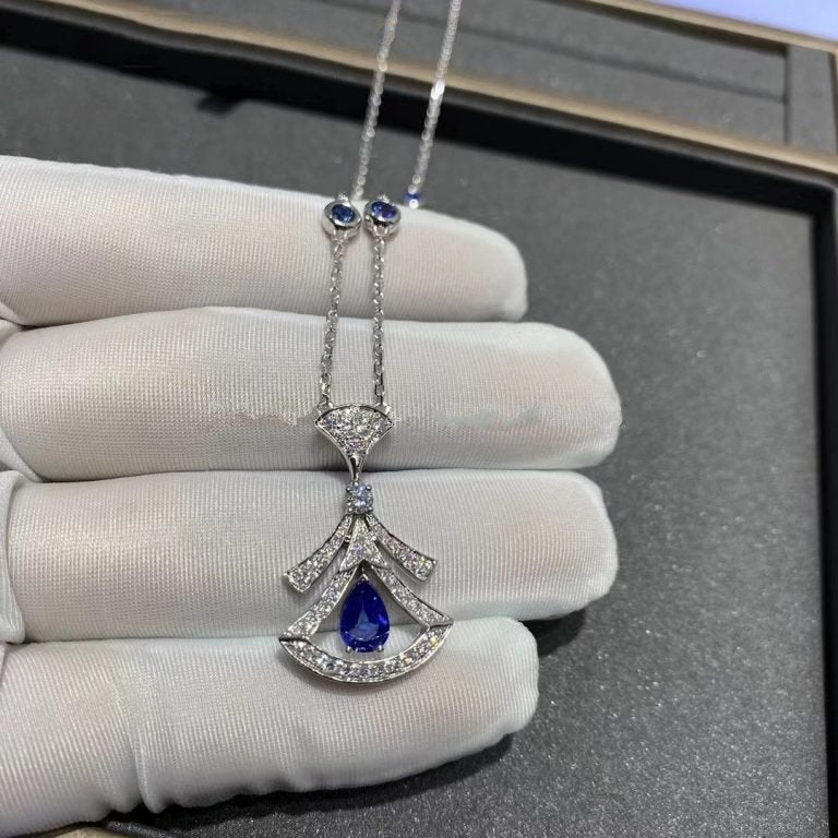 Pomuse DREAM NECKLACE AGATE DIAMOND SILVER