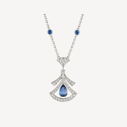 Pomuse DREAM NECKLACE AGATE DIAMOND SILVER