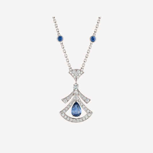 Pomuse DREAM NECKLACE AGATE DIAMOND SILVER