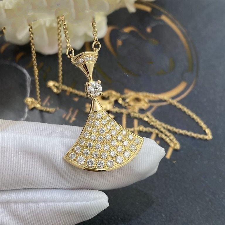 Pomuse DREAM NECKLACE GOLD FULL DIAMOND