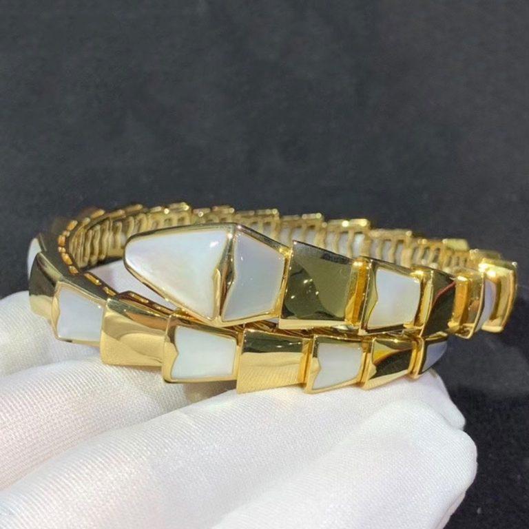 Pomuse SERPENTI BRACELET MOP GOLD 8MM