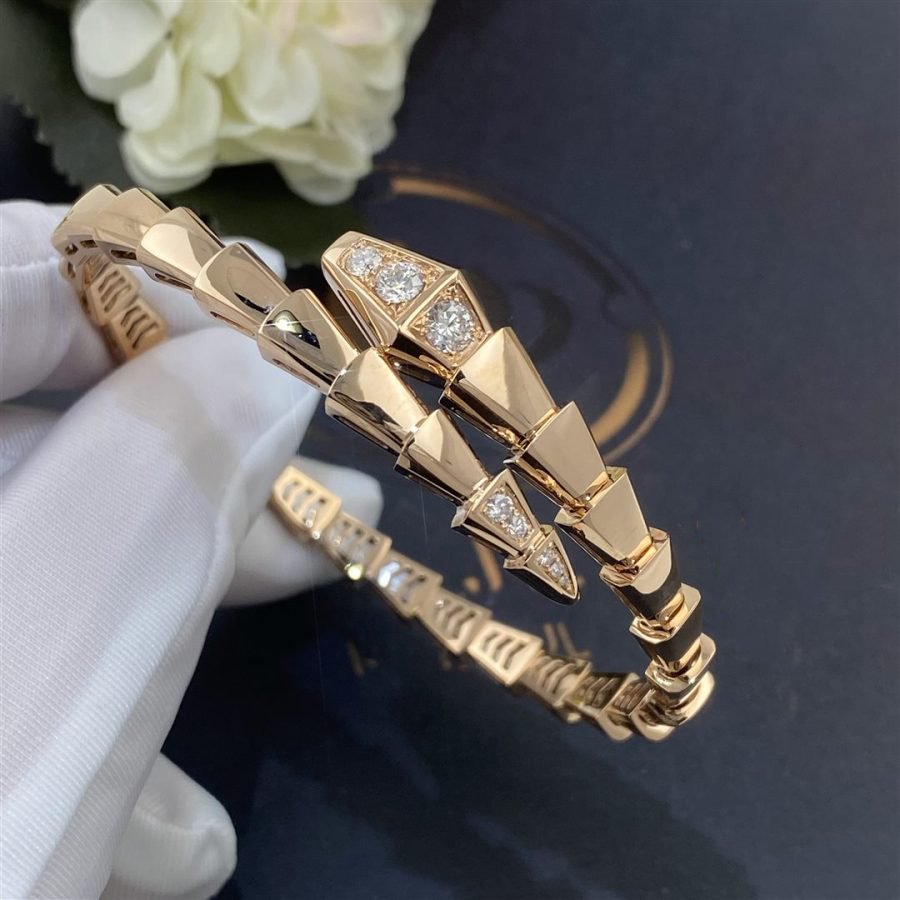 Pomuse SERPENTI BRACELET DIAMONDS PINK GOLD