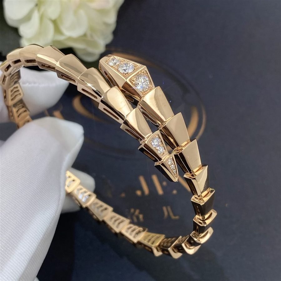 Pomuse SERPENTI BRACELET DIAMONDS PINK GOLD