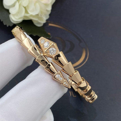 Pomuse SERPENTI BRACELET DIAMONDS PINK GOLD