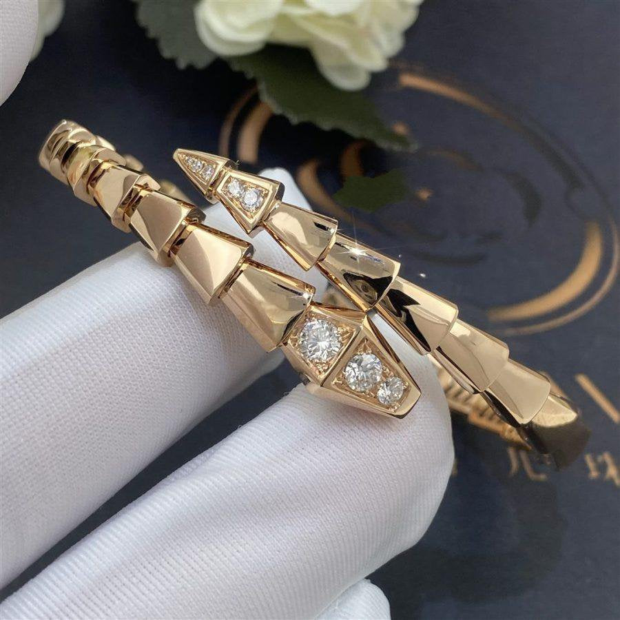 Pomuse SERPENTI BRACELET DIAMONDS PINK GOLD