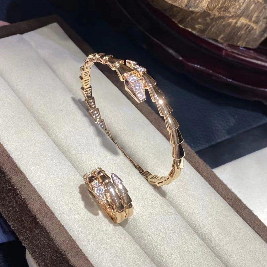Pomuse SERPENTI BRACELET DIAMONDS PINK GOLD
