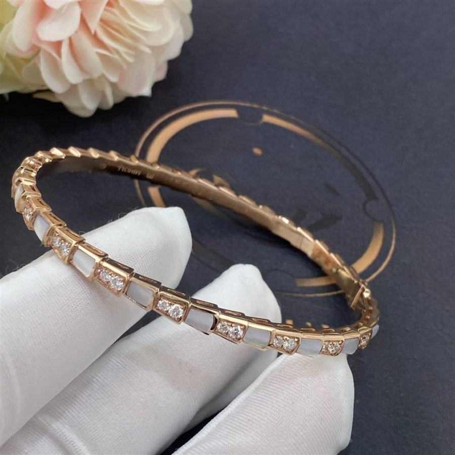 Pomuse SERPENTI BRACELET PINK GOLD MOP DIAMOND