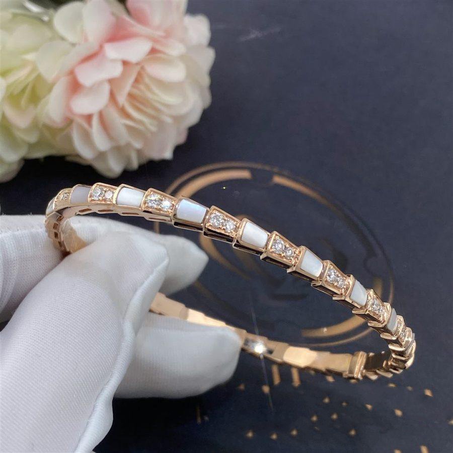 Pomuse SERPENTI BRACELET PINK GOLD MOP DIAMOND