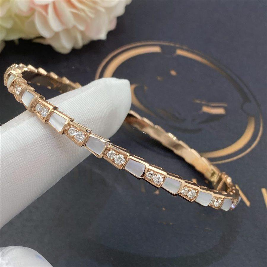 Pomuse SERPENTI BRACELET PINK GOLD MOP DIAMOND