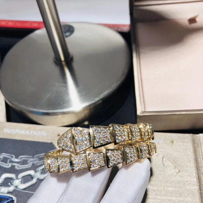 Pomuse SERPENTI BRACELET 8MM GOLD DIAMOND