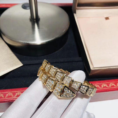 Pomuse SERPENTI BRACELET 8MM GOLD DIAMOND