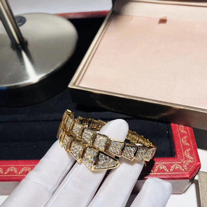 Pomuse SERPENTI BRACELET 8MM GOLD DIAMOND