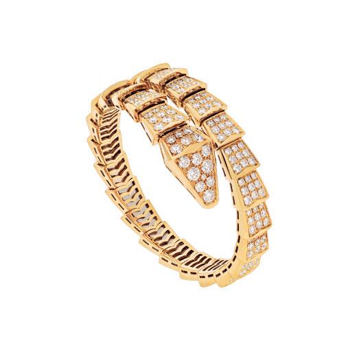 Pomuse SERPENTI BRACELET 8MM GOLD DIAMOND