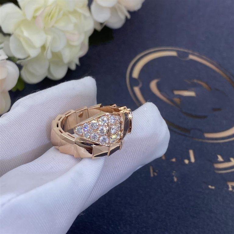 Pomuse SERPENTI RING PINK GOLD DIAMOND