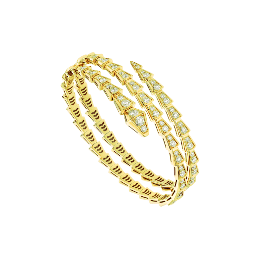 Pomuse SERPENTI BRACELET GOLD DIAMOND DOUBLE ROW