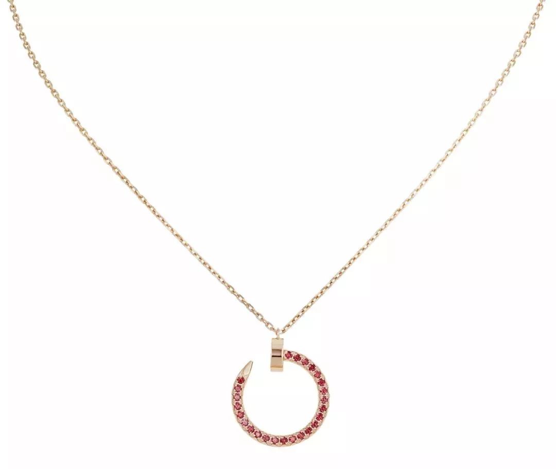 Pomuse JUSTE NECKLACE GOLD RED DIAMONDS