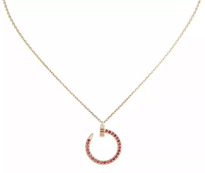 Pomuse JUSTE NECKLACE GOLD RED DIAMONDS