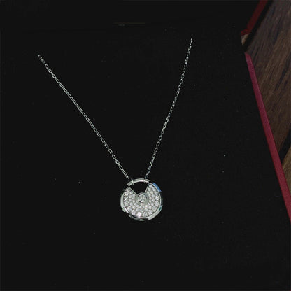 Pomuse AMULETTE SILVER FULL DIAMOND NECKLACE