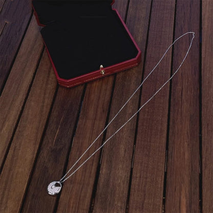 Pomuse AMULETTE SILVER FULL DIAMOND NECKLACE
