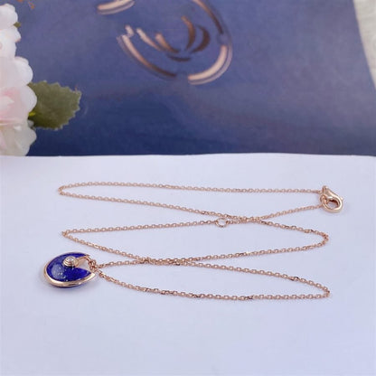 Pomuse AMULETTE ROSE GOLD AGATE NECKLACE