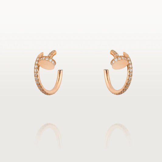 Pomuse JUSTE EARRINGS 12.75MM PINK GOLD DIAMOND