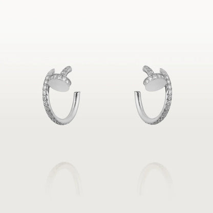 Pomuse JUSTE EARRINGS 12.75MM SILVER DIAMOND