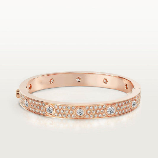 Pomuse LOVE BRACELET 6.1MM DIAMOND-PAVED 10 BIG DIAMONDS