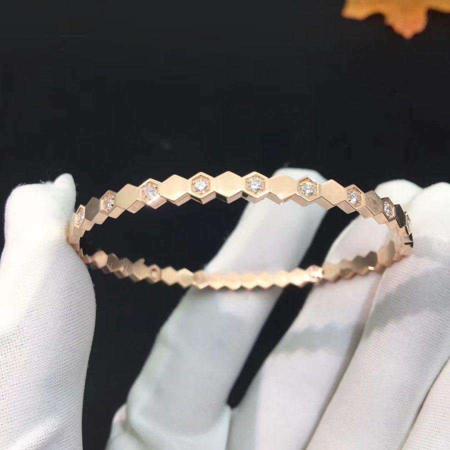 Pomuse BEE LOVE PINK GOLD DIAMOND BRACELET