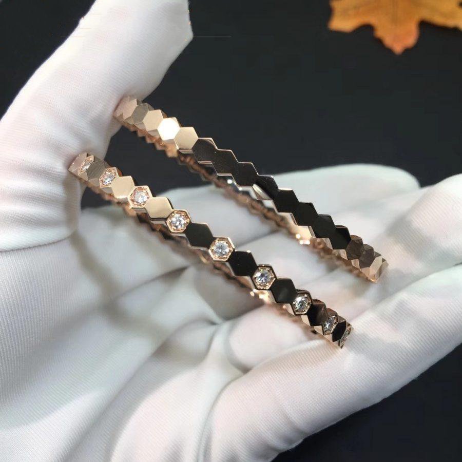 Pomuse BEE LOVE PINK GOLD DIAMOND BRACELET