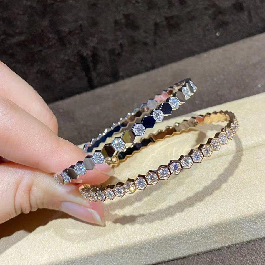 Pomuse BEE LOVE GOLD BRACELET FULL DIAMOND