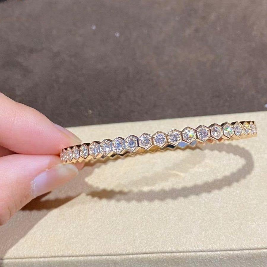 Pomuse BEE LOVE GOLD BRACELET FULL DIAMOND