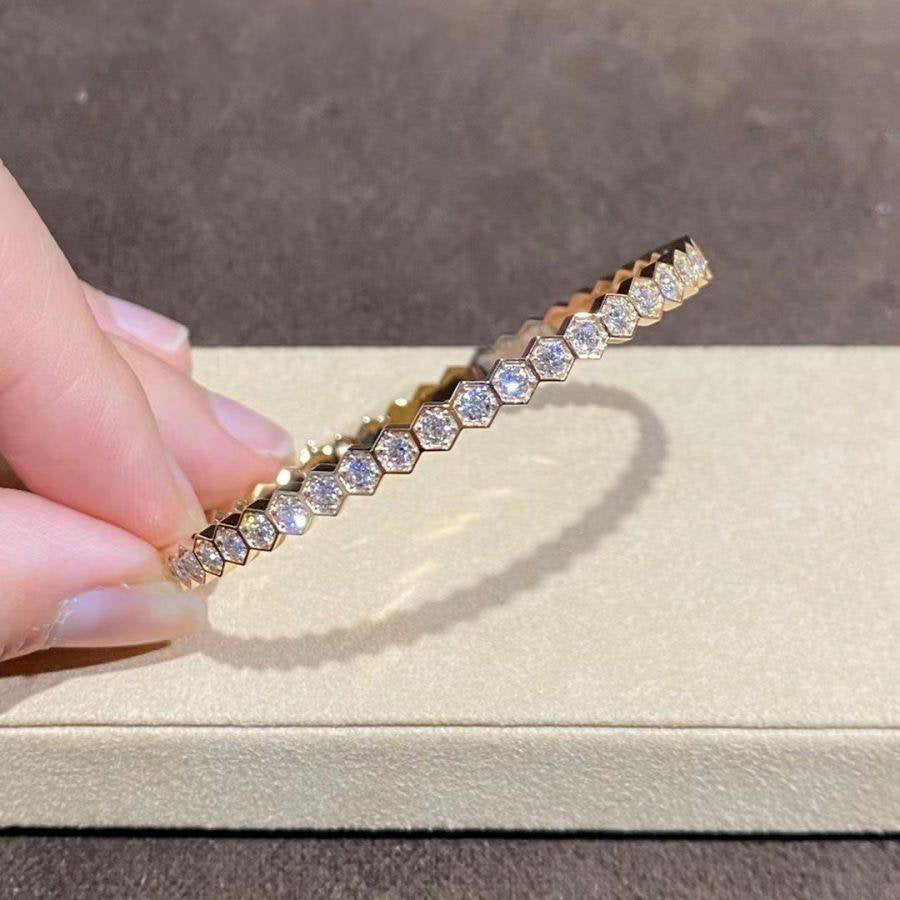 Pomuse BEE LOVE GOLD BRACELET FULL DIAMOND