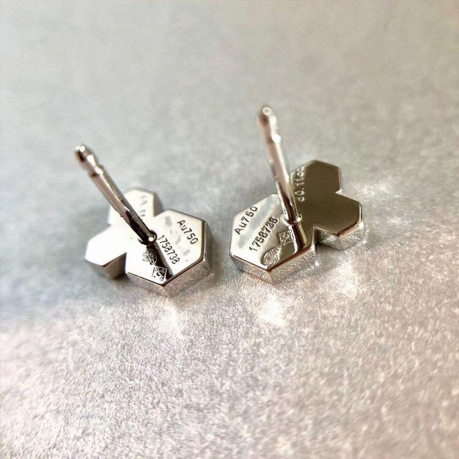 Pomuse BEE LOVE SILVER DIAMOND EARRINGS
