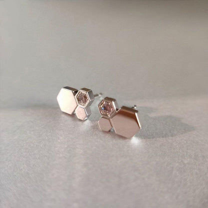 Pomuse BEE LOVE SILVER DIAMOND EARRINGS