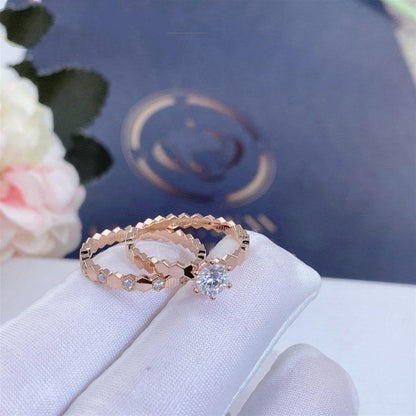 Pomuse BEE LOVE RING PINK GOLD 1 DIAMOND