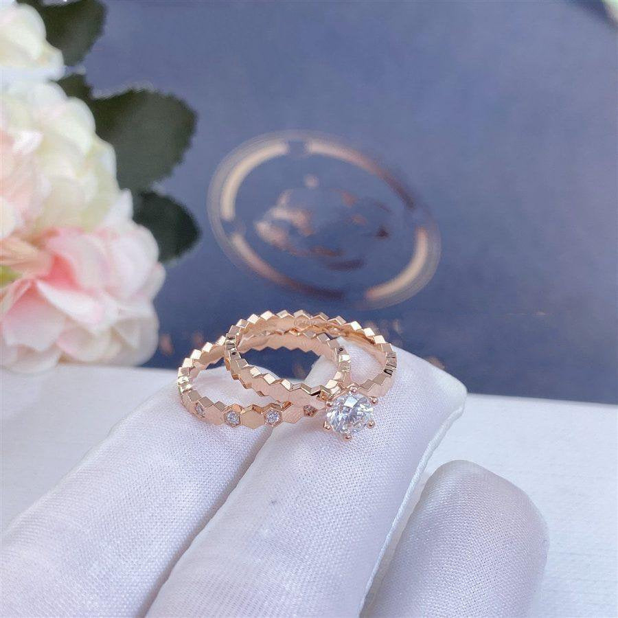Pomuse BEE LOVE RING PINK GOLD DIAMOND