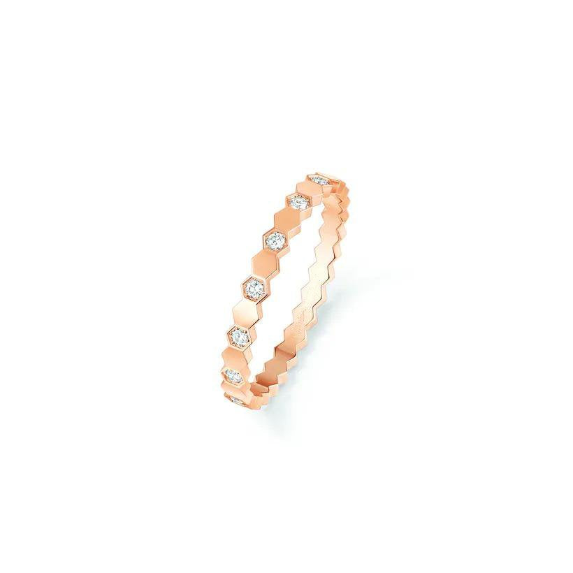 Pomuse BEE LOVE RING PINK GOLD DIAMOND