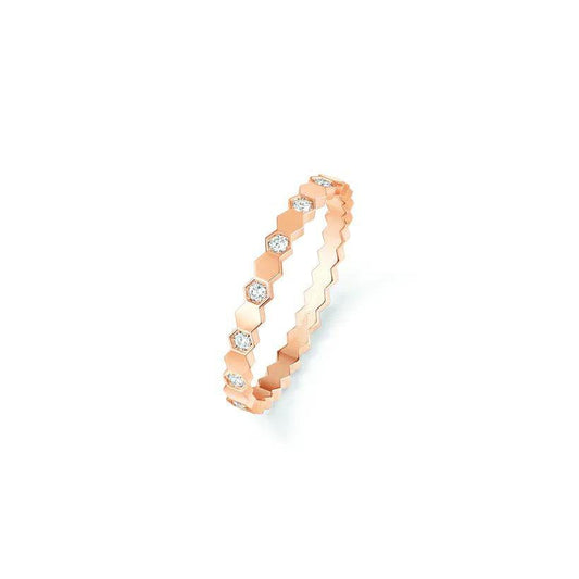 Pomuse BEE LOVE RING PINK GOLD DIAMOND