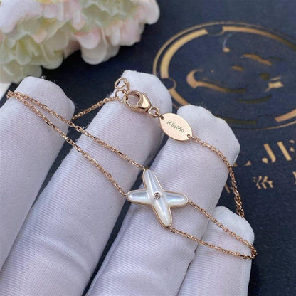 Pomuse JEUX BRACELET WHITE MOP PINK GOLD 1 DIAMOND