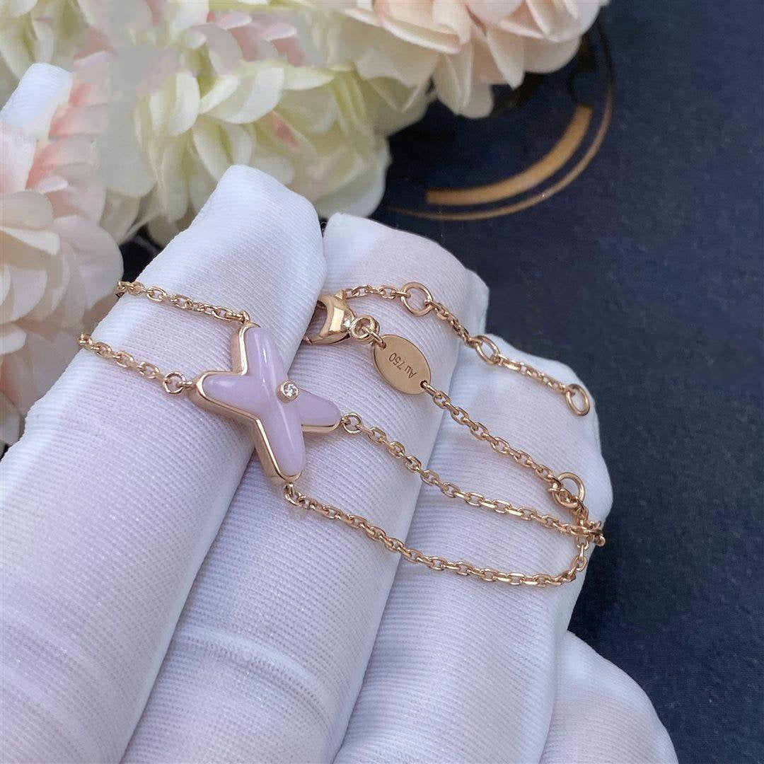 Pomuse JEUX BRACELET PINK MOP PINK GOLD 1 DIAMOND