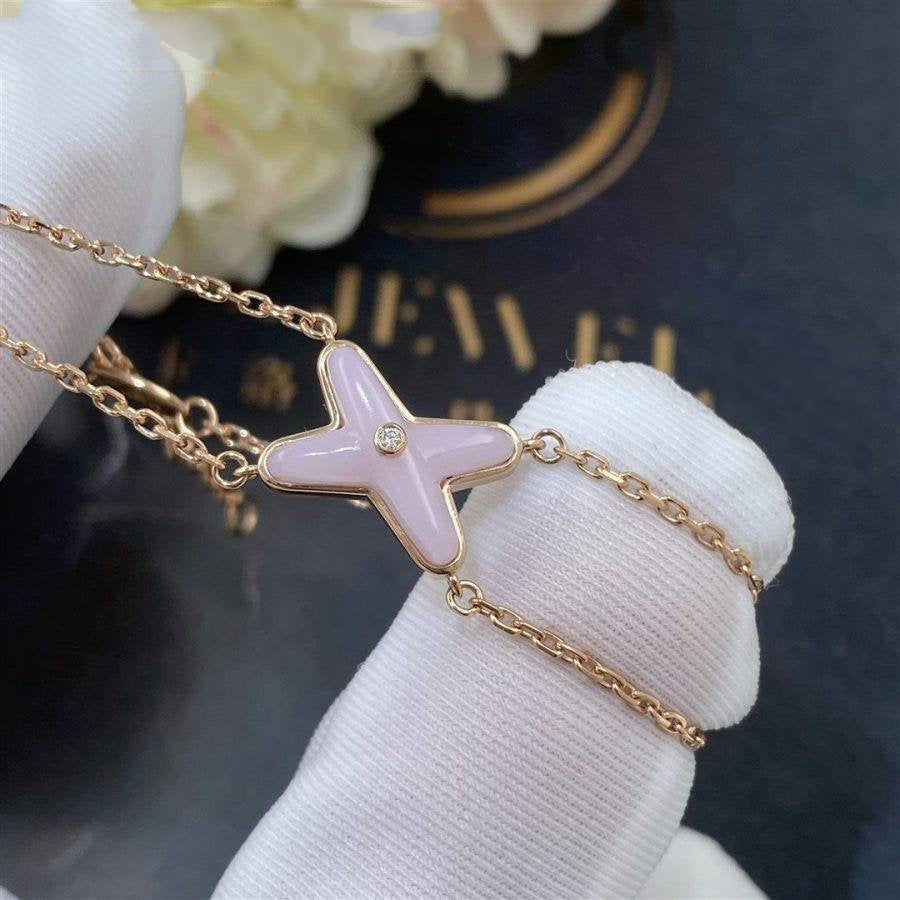 Pomuse JEUX BRACELET PINK MOP PINK GOLD 1 DIAMOND