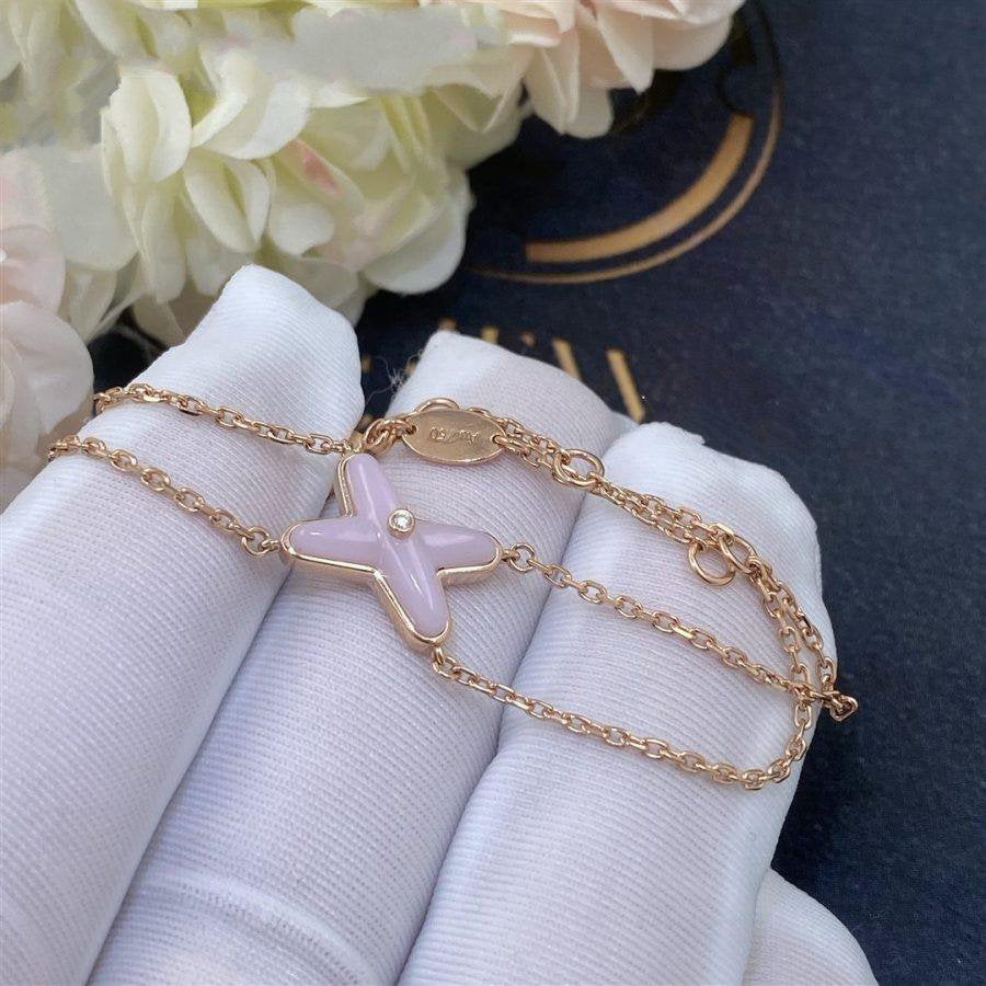 Pomuse JEUX BRACELET PINK MOP PINK GOLD 1 DIAMOND