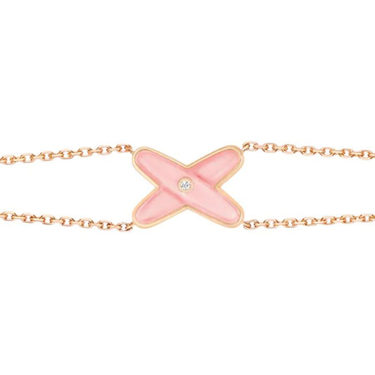 Pomuse JEUX BRACELET PINK MOP PINK GOLD 1 DIAMOND