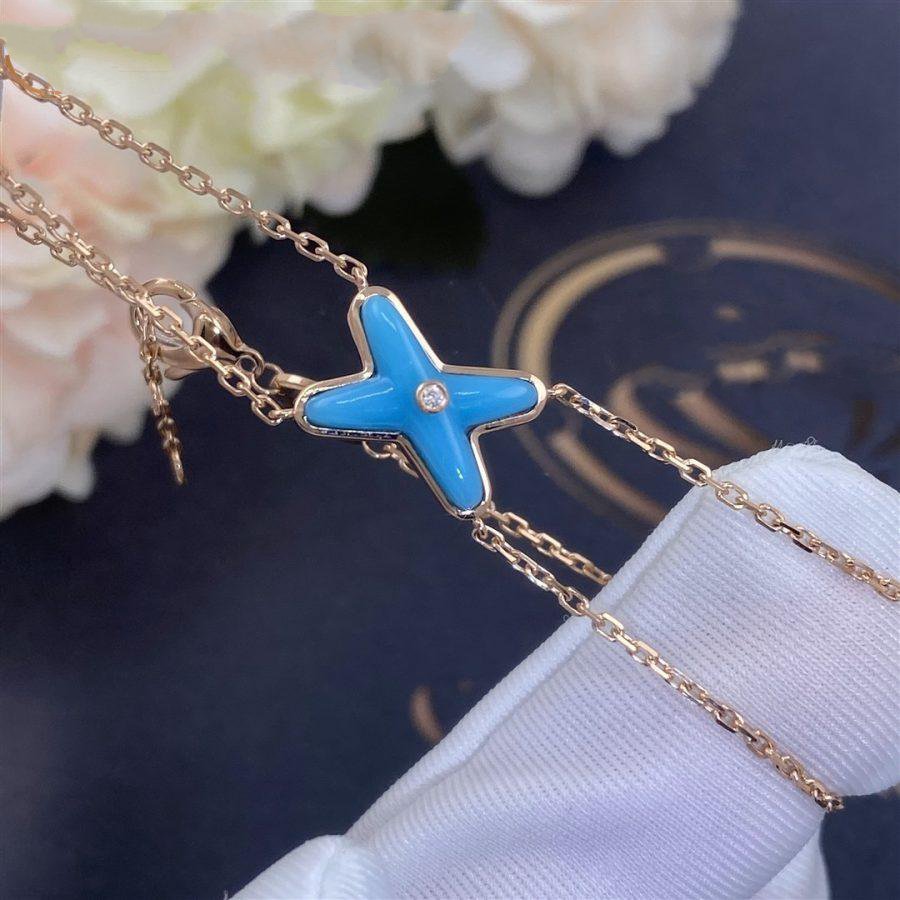 Pomuse JEUX BRACELET TURQUOISE PINK GOLD 1 DIAMOND