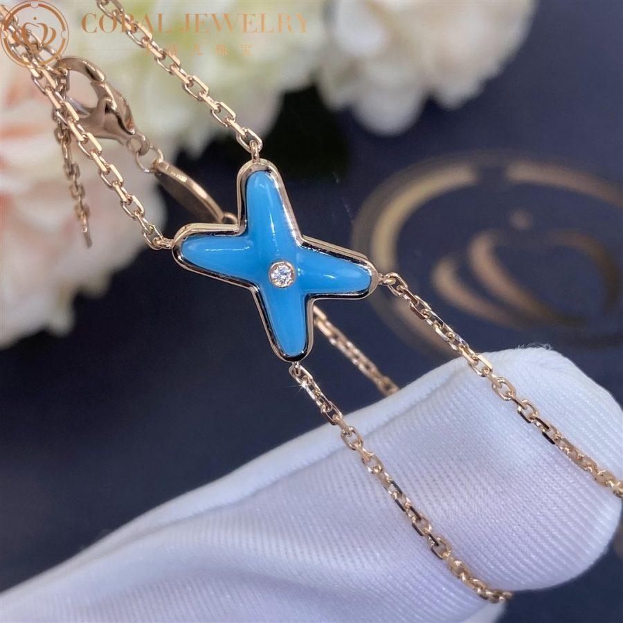 Pomuse JEUX BRACELET TURQUOISE PINK GOLD 1 DIAMOND