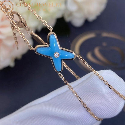 Pomuse JEUX BRACELET TURQUOISE PINK GOLD 1 DIAMOND