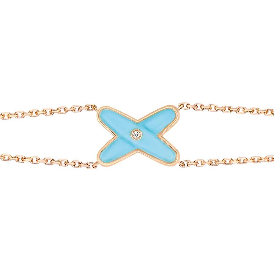 Pomuse JEUX BRACELET TURQUOISE PINK GOLD 1 DIAMOND