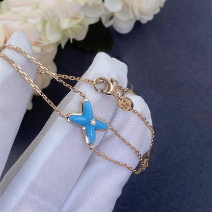 Pomuse JEUX BRACELET TURQUOISE PINK GOLD 1 DIAMOND