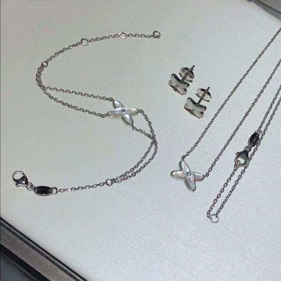 Pomuse JEUX BRACELET WHITE MOP SILVER 1 DIAMOND